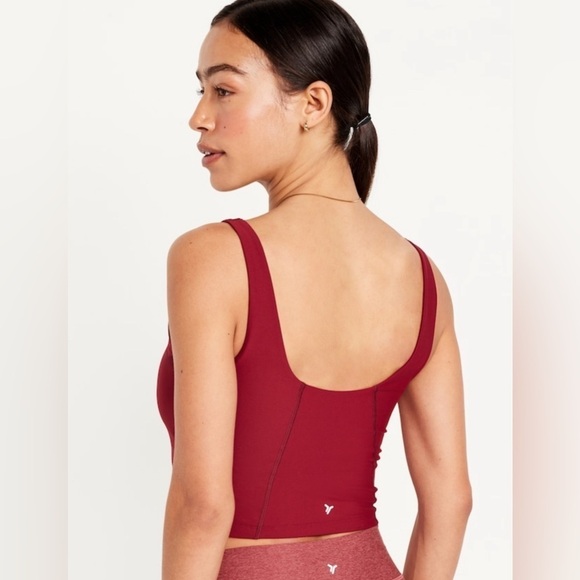 NWT! Old Navy Redstone Light Support PowerSoft Longline Sports Bra - Medium🤎 - Picture 2 of 9